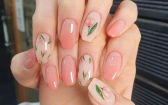 Spring Nails Ideas   The Floral Stickers Are Cute Decorations To Spring And Summer Nails