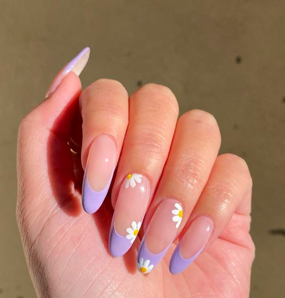 Spring Nails Purple - Lilac nails Summery nails Spring acrylic nails