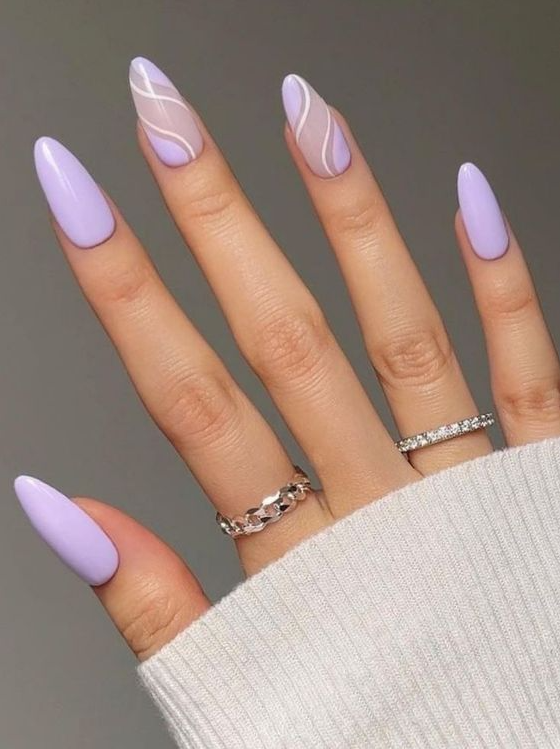 Spring Nails Purple - Purple acrylic nails Purple nails Light purple nails