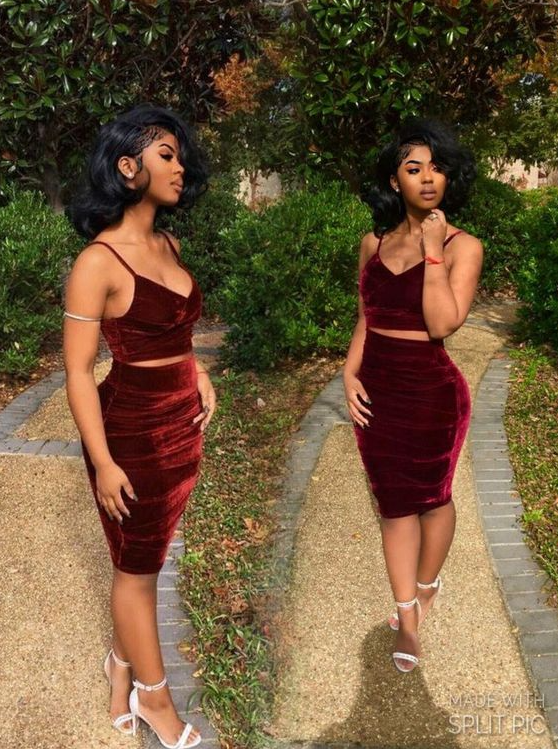 Birthday Outfits Black Women   Burgundy Outfit, Black Girl