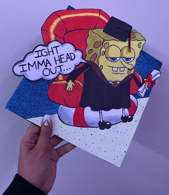 Graduation Cap Designs Funny   Spongebob Graduation