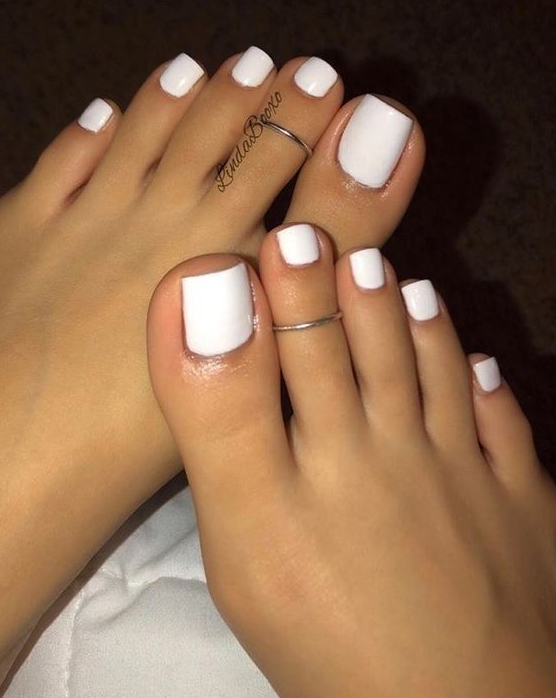 White Toes And Nails - Acrylic toe nails
