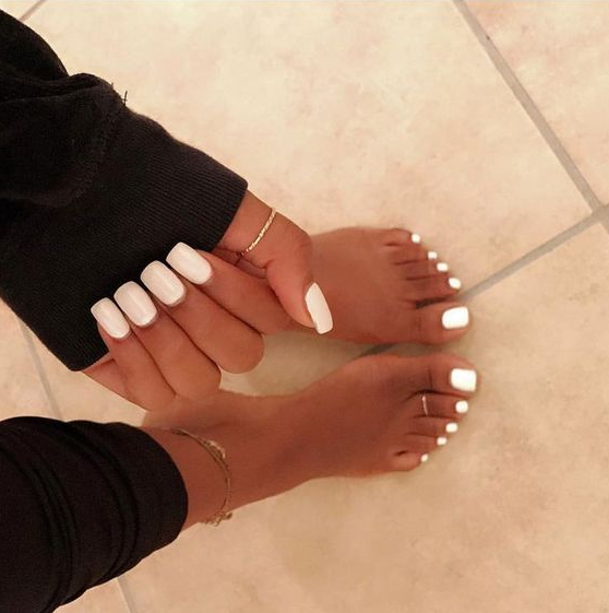 White Toes And Nails   Toe