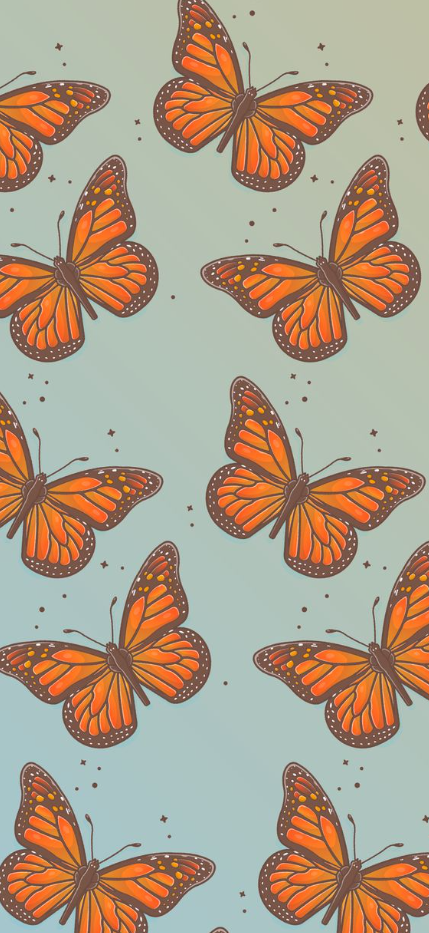 Aesthetic Iphone Backgrounds - Butterfly pattern wallpapers aesthetic
