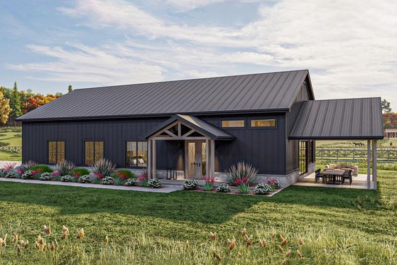 Affordable Barndominium   1500 Sq Ft Barndominium Style House Plan With 2 Beds And An Oversized