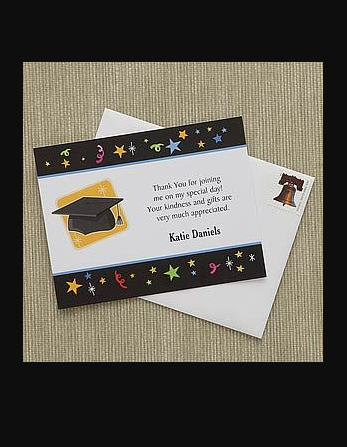 Graduation Thank You Cards Sayings   Let's Celebrate Custom Thank You Cards