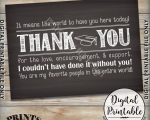 Graduation Thank You Cards Sayings   Thank You Sign Thank You Card Graduation Party Decoration