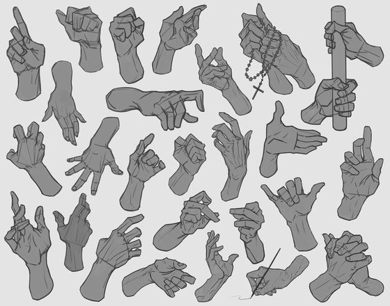 Hand References Drawing - Body reference drawing
