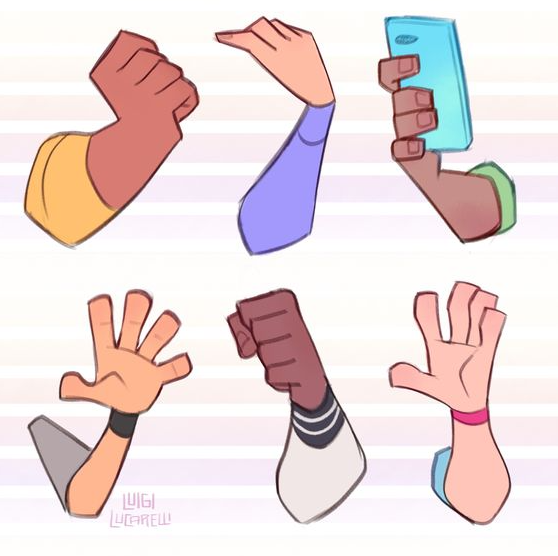 Hand References Drawing - Cartoon art styles