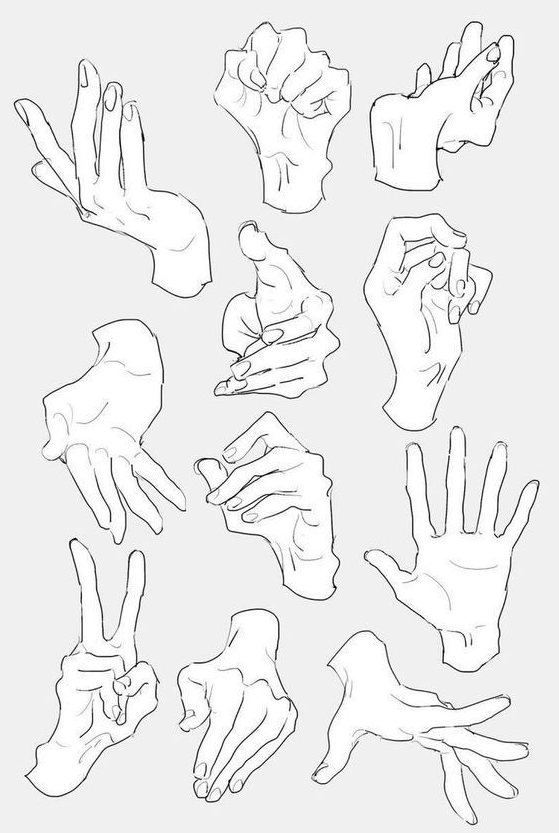 Hand References Drawing - Drawing reference poses, Drawing reference, Hand drawing reference