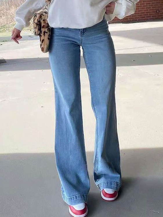 Jeans Summer Outfit   Mid Waist Washed Boyfriend Jeans