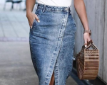 Jeans Summer Outfit - Trendy skirt jeans
