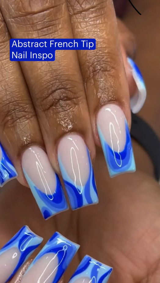 Lavender Birthday Nails - Abstract French Tip Nail Inspo