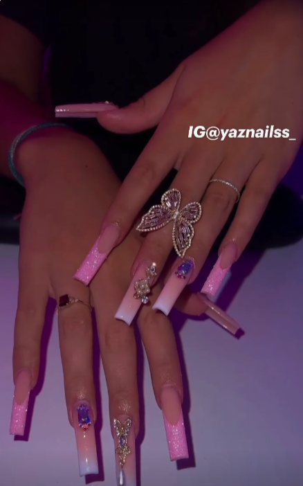 Lavender Birthday Nails - Cute acrylic nails