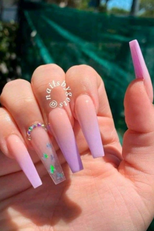Lavender Birthday Nails - Light purple nails