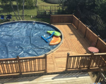 Partial Inground Pool Ideas - Wrap around deck for above ground pool