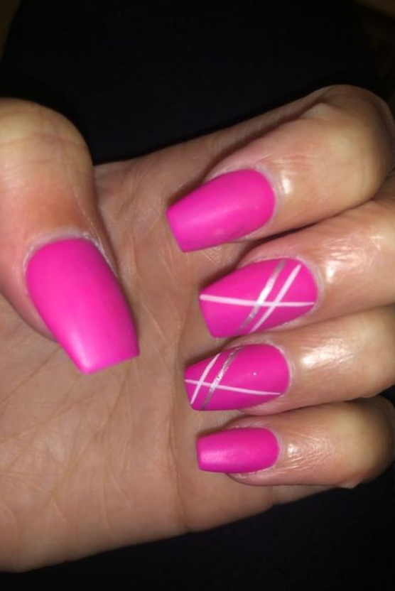 Pink Summer Nails   Top Hot Pink Nails For An Adorable Barbie Look In