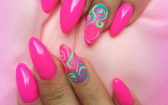 Pink Summer Nails   White Cali Heat Activated Nail Wraps