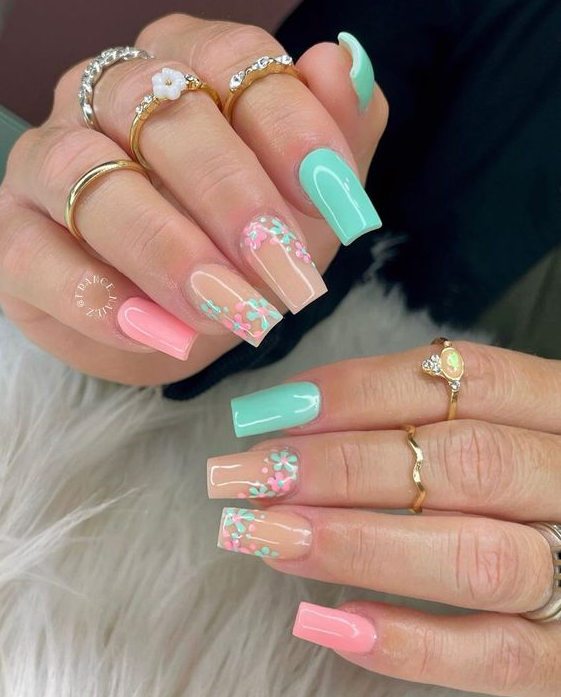 Summer Acrylic Nails   Bright Summer Nails & Cute Colours To