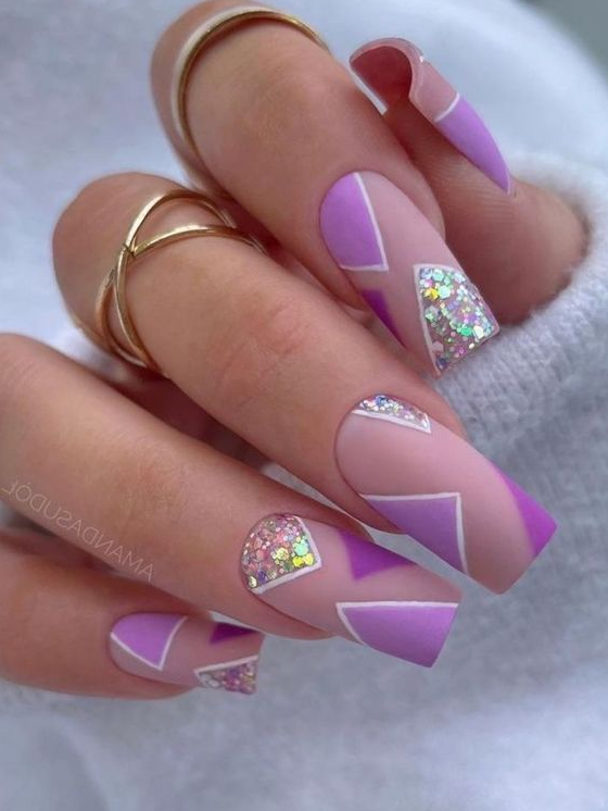 Summer Acrylic Nails   Purple Nail Designs & Ideas Gorgeous Looks You’ll