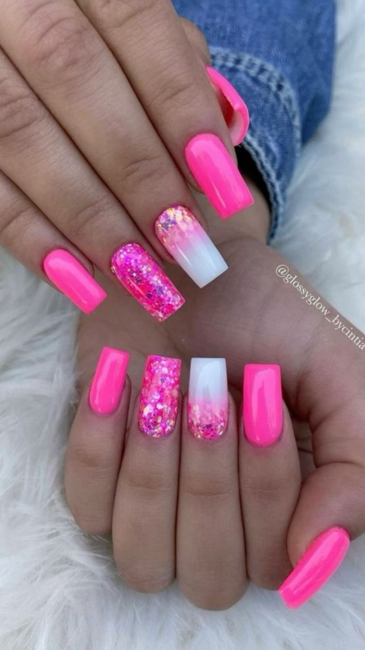 Summer Nails 2023 - Pink nail Inspo pink nail aesthetic