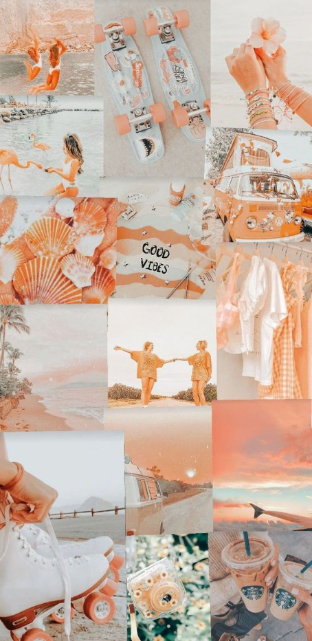 Summer Wallpaper Iphone Aesthetic - Peachy aesthetic collage