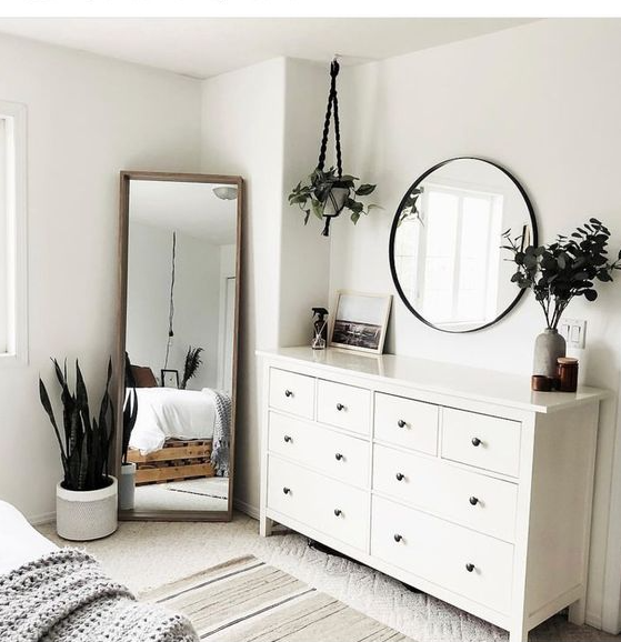 Bedroom Dresser - Bedroom dresser decor with mirror standing mirror in the corner