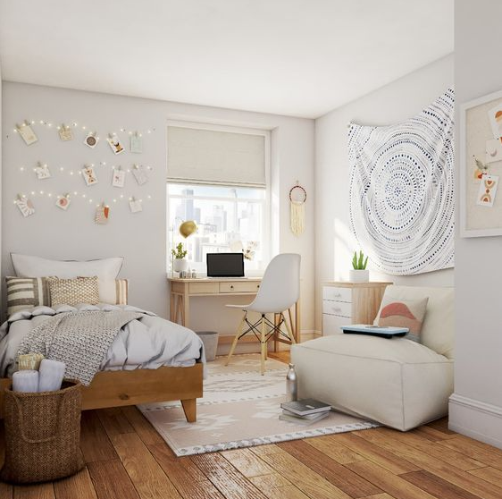 Bedroom Layout - Bed Bath and Beyond Is Helping Remote College Kids Turn Their Childhood Bedrooms into Dorm-Like Spaces