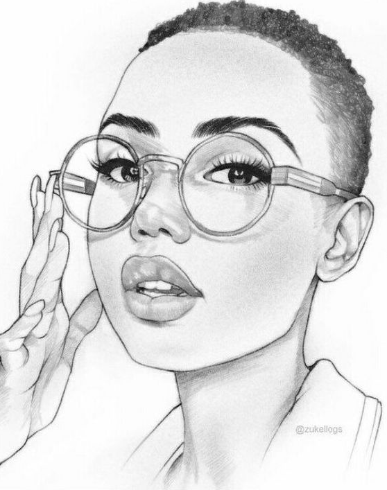 Black Women Drawings Sketch   Black Love Art