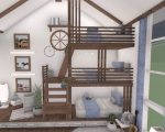 Bloxburg House Ideas Interior - Triple Bunk Bed Bedroom House Inspo Idea Inspiration