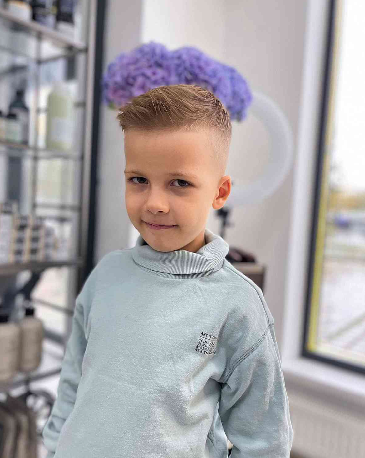 Boys Haircuts   Bald Fade With A Textured Top