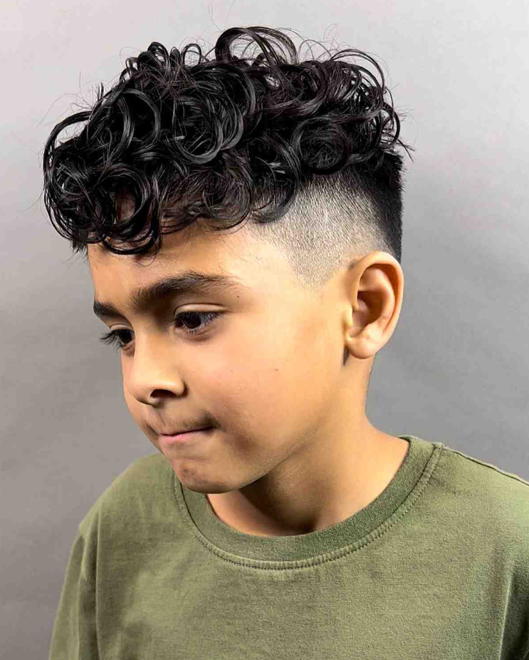 Boys Haircuts   Cute Curly High Top