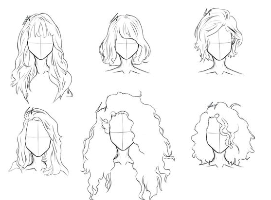 Hair Drawing Reference   Art Drawing