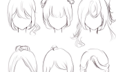 Hair Drawing Reference   The Illustration Different Types Of Hairstyles