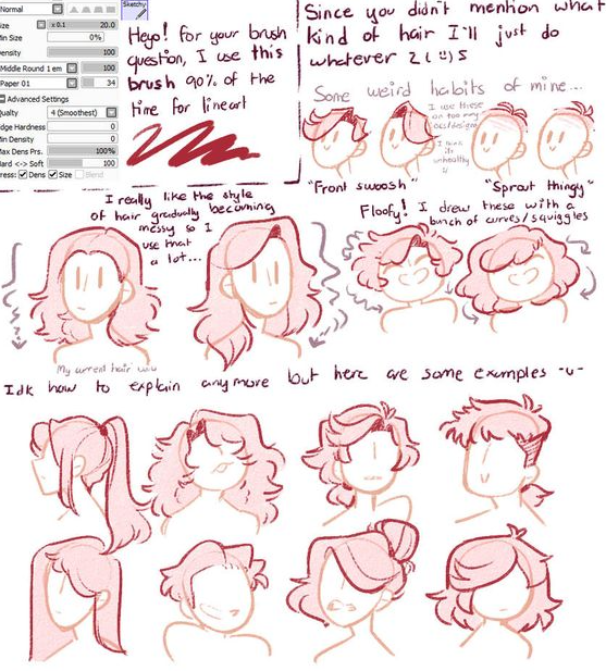 Hair Reference Drawing - Art reference poses drawing tips art reference