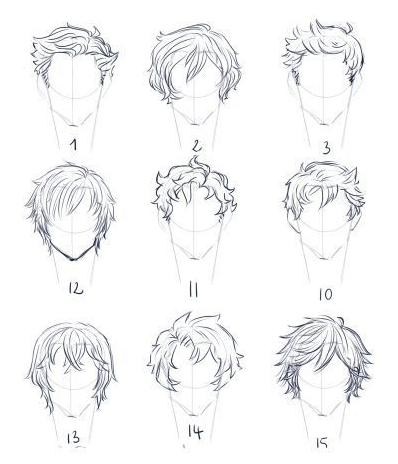 Hair Reference Drawing - Hair sketch sketch head hair reference