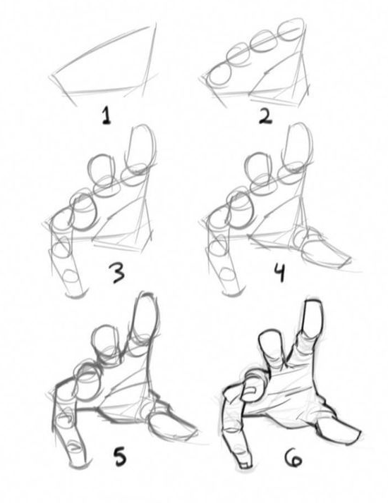 Hair Reference Drawing - How to draw a hand