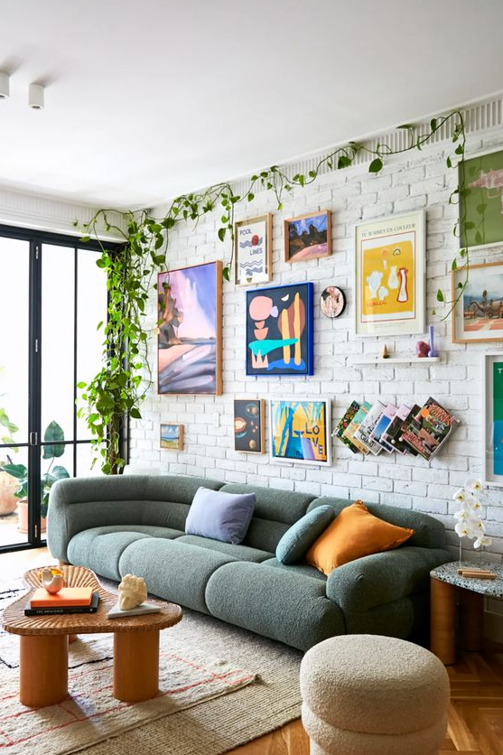 Living Room Apartment - A Stylist's Chic Australian Apartment Has an Epic and Inspiring Art Gallery Wall