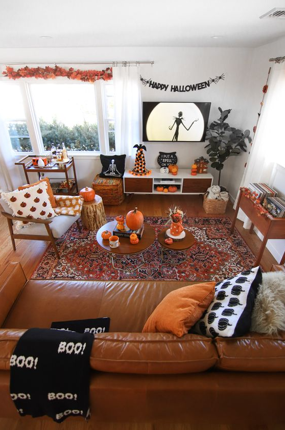 Living Room Apartment   My Halloween Living Room Decor