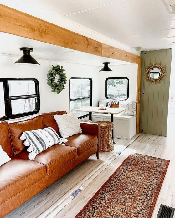 Small Camper Interior Ideas   Skinny Dining Tables To Fit Those Small RV Spaces