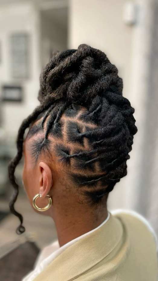 Wedding Loc Styles   Loc Updo With Faux Locs