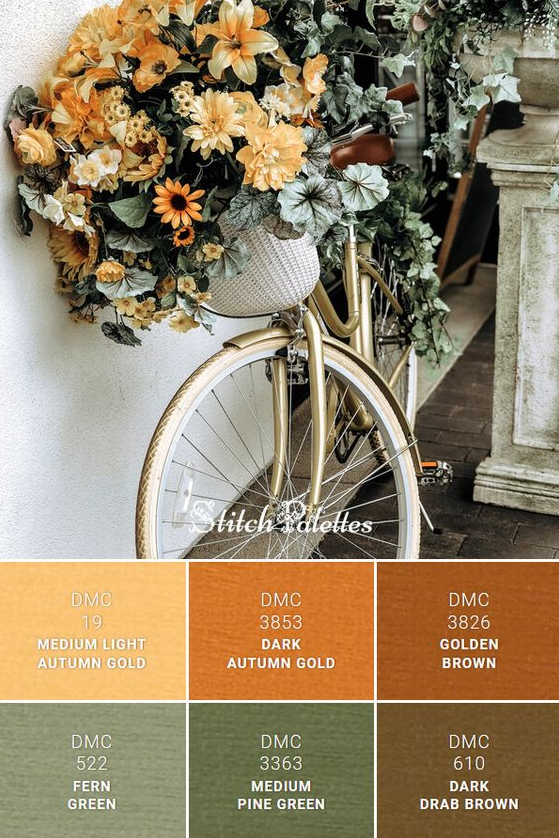 Autumn Color Palette - A Basket Full Of Flowers