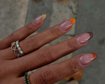 Autumn Nils Fall - Trending Autumn Nail Colours & Designs Brown and Orange French Tip Nails
