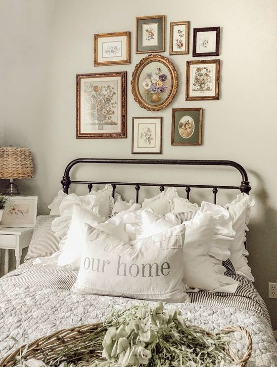 Bedroom Gallery Wall - How to Create a DIY Vintage Farmhouse Gallery Wall