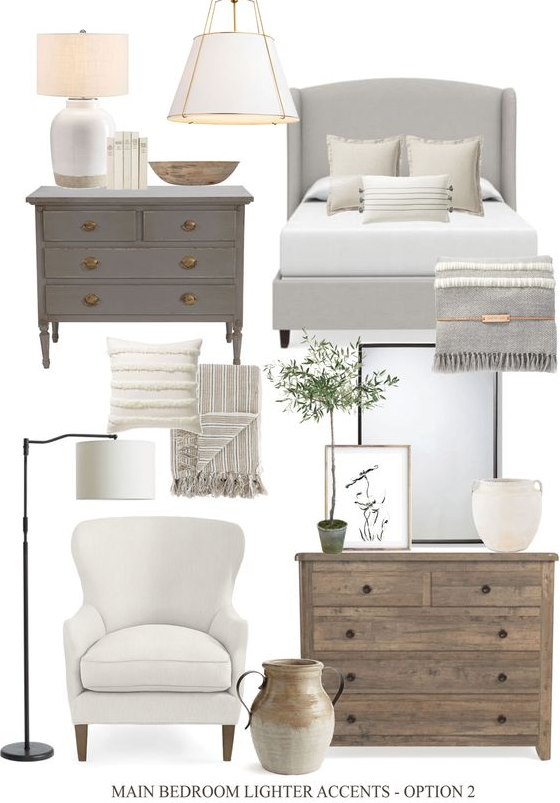 Bedroom Mood Board - Main Bedroom Mood Boards with Lighter Accents