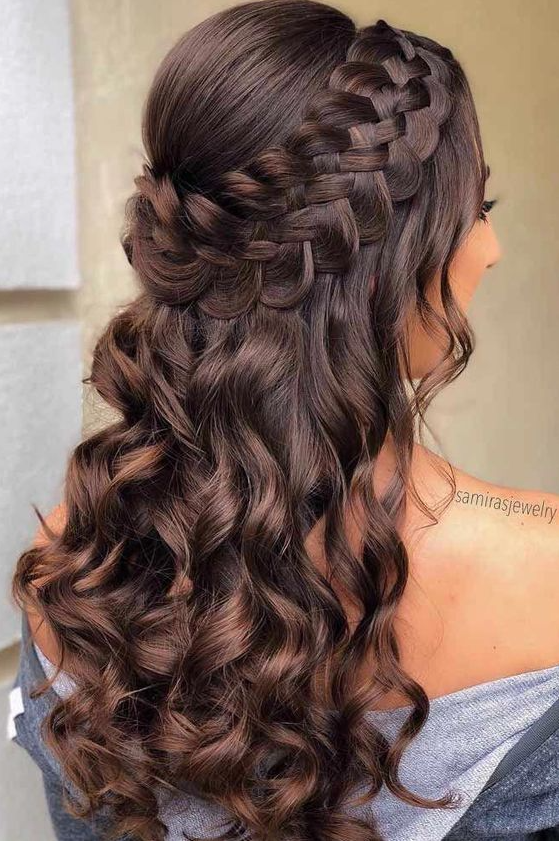 Braided Hairstyles - Gorgeous Christmas Holiday Half Up Half Down Hairstyles For Long Hair
