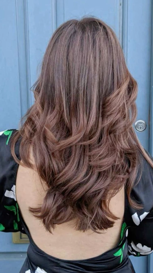 Chocolate Copper Hair - Butterfly blowout inspiration