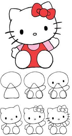 Cute Drawing Ideas - How To Draw Hello Kitty