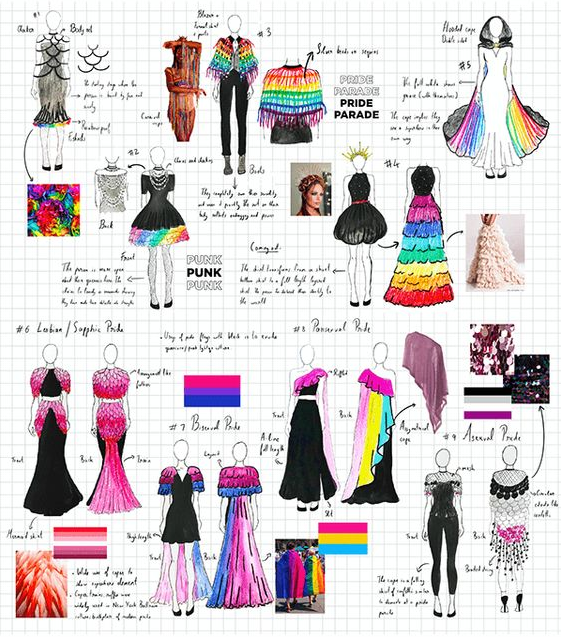 Fashion design portfolio - Pride Collection Runway Costumes