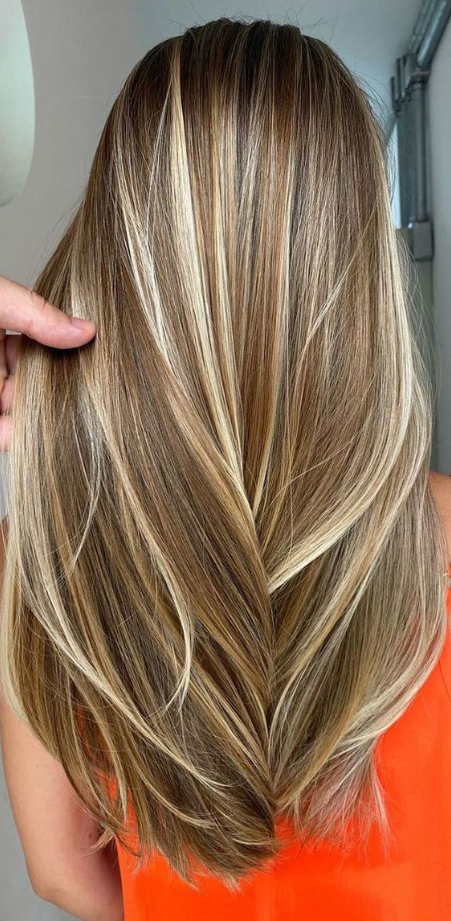 Hair Cuts For Long Hair - These Are The Best Hair Colour Trends in 2023 Trendy bright blonde highlights